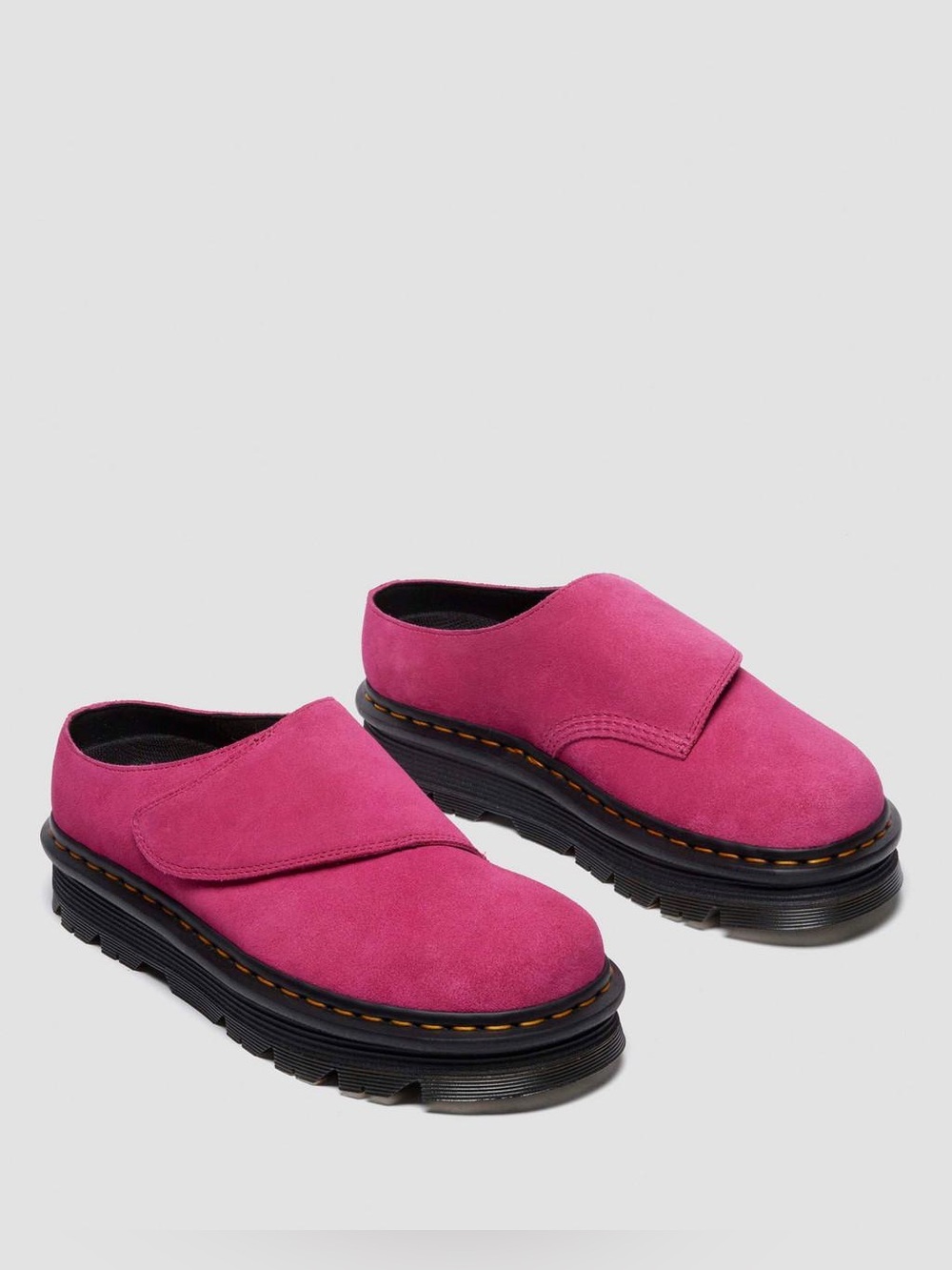 Dr. Martens Zebzag AnyWair Suede Mules Fuchsia Pink US Women’s 8